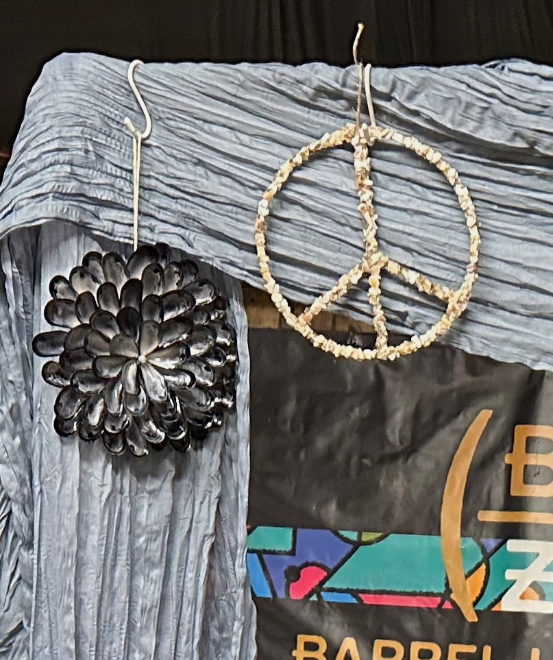 Handmade Shell Peace Sign